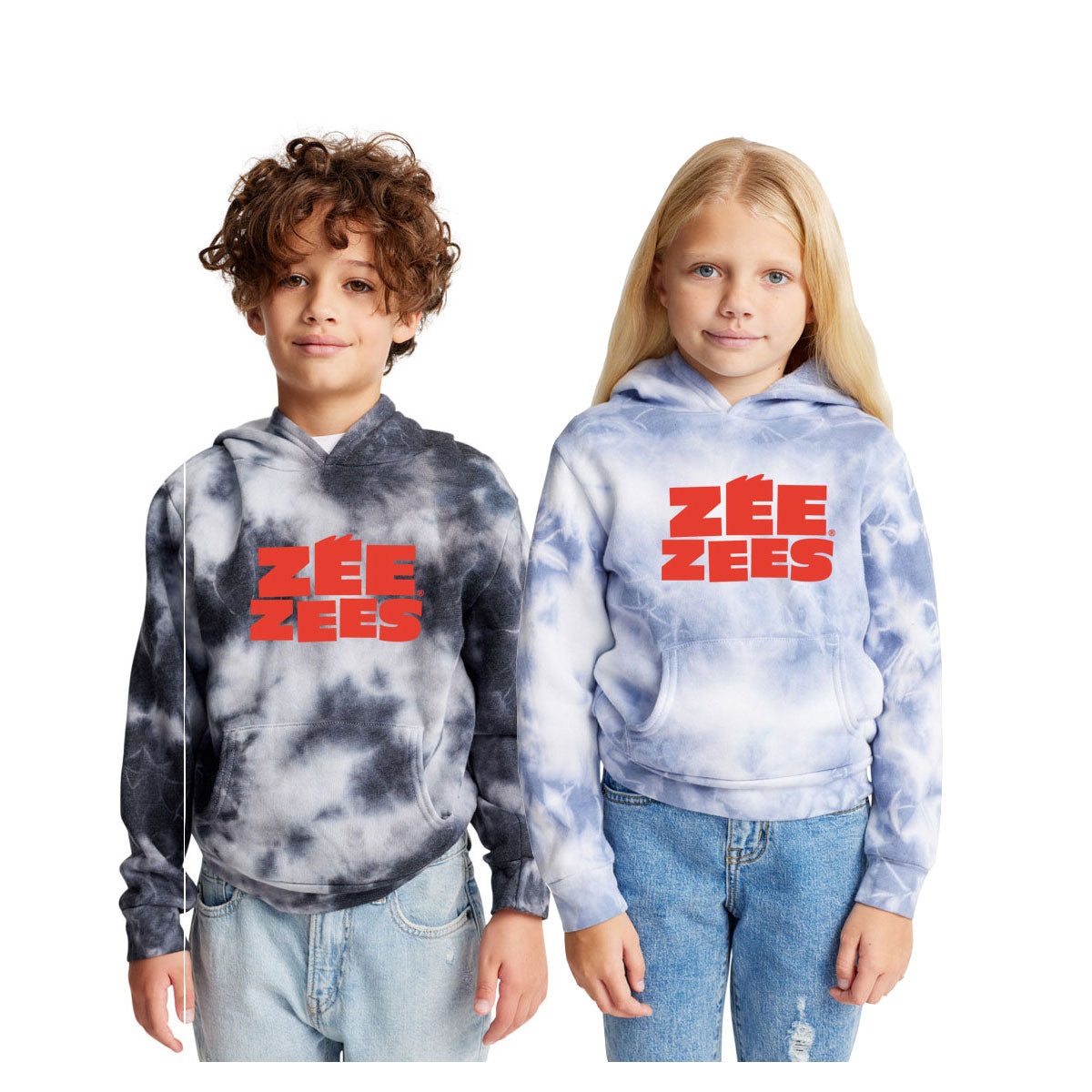 Youth Fleece Cloud Tie Dye Hoodie