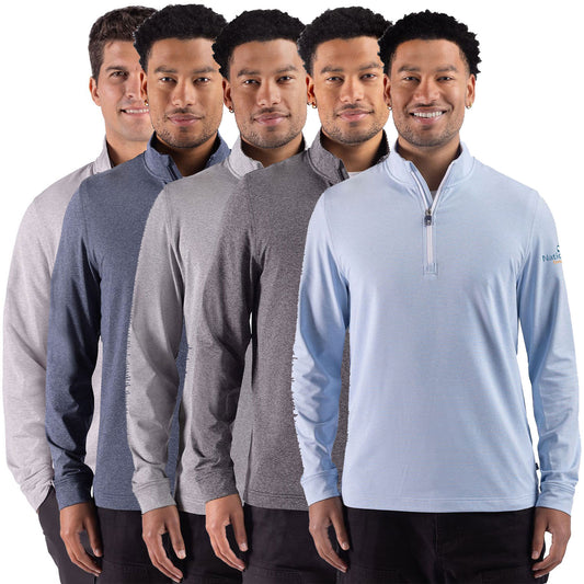 Men's Cutter & Buck Adapt Soft Knit Stripe 1/4  Zip