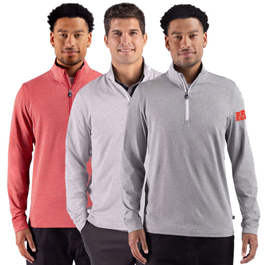 Men's Cutter & Buck Adapt Soft Knit Stripe 1/4  Zip